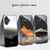 A Lush Forest of Leaves For iPhone 17 Air 16 E 15 Plus 14 Pro Max 13 12 Mini 11 5 6 7 8 Plus XR XS Max SE Black Glass Phone Case