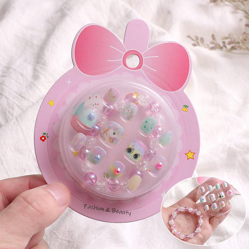 

Детские накладные ногти маникюр для девочек игрушка 3D мультфильм принцесса наклейки для ногтей милые ногти быстрые ногти