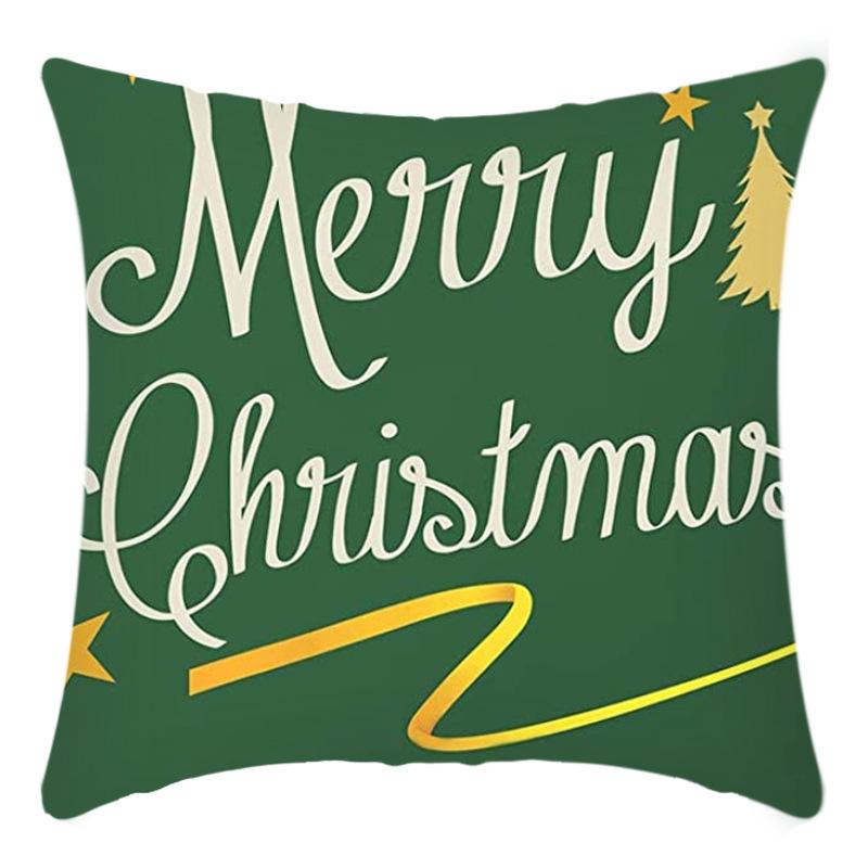Christmas Pillow Case Printed Living Room Sofa Bedroom Pillow Case Christmas Pillow Case Printed