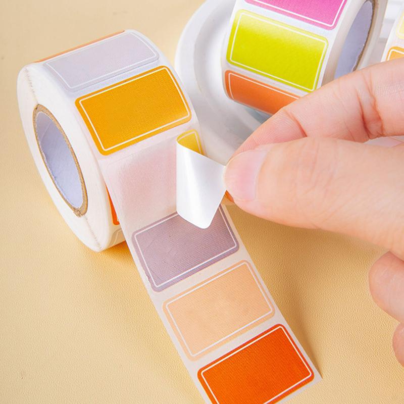 500 Stück/Rolle Inventar Adresse Wasserdicht Farbcodierung Datei Klassifizierungsetiketten Abnehmbare Etiketten Selbstklebend