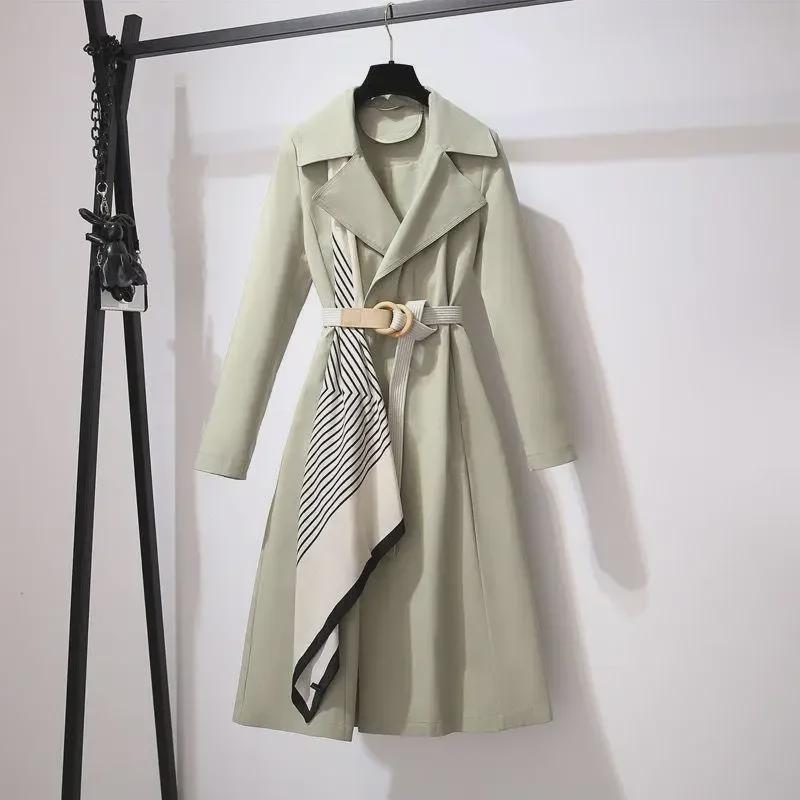 2025 Korean Style Women's Mid-Length Casual Windbreaker Jacket