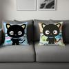 Cute Cartoon Art Chibi Cat C-Chococat Sro Comfort Soft Hogar Pillowcase For Sofa Living Room Bed Home Decor Protective Covers