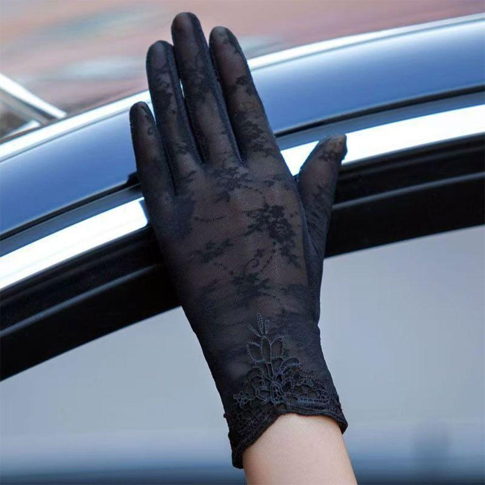 Sun Protection Sun Protection Gloves Lace Touch Screen Gloves Driving Mittens  Driving Cycling