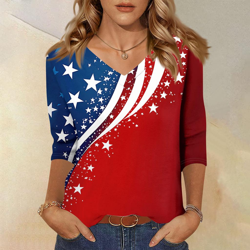 Long Sleeve Shirts for Women Womens Long Sleeve Tops Long Sleeve T Shirt Women Long Sleeve Going Out Tops for Women V Neck Printed Top