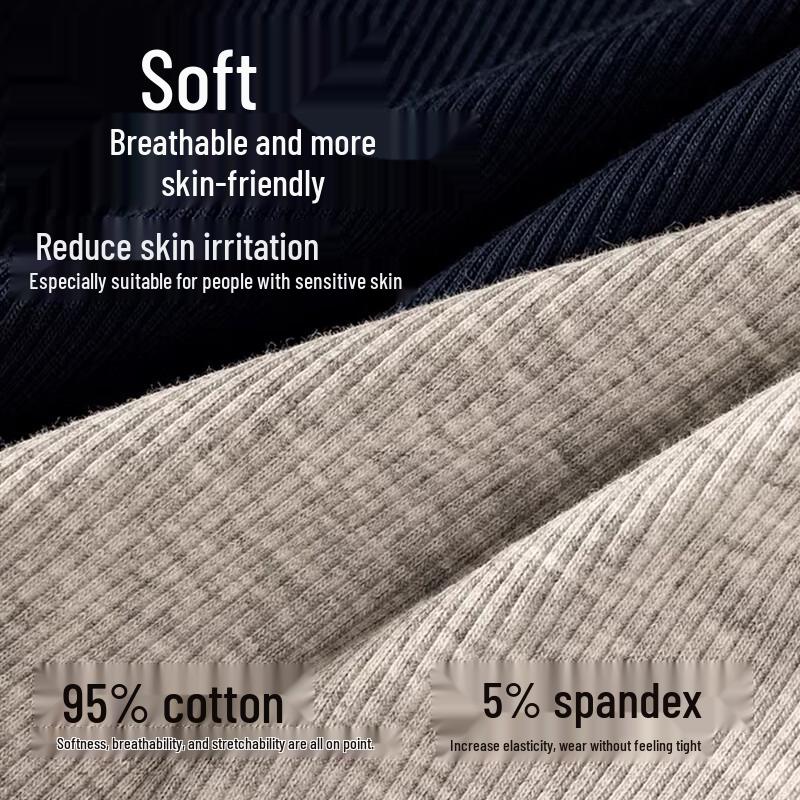 FitonTon Women's Mid-Waist Ribbed Briefs (3-Pack)