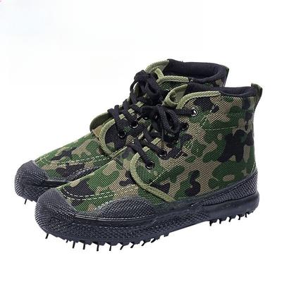 High-Top Befreiungsschuhe Camouflage High-Top Arbeitsschutz Baustelle Gelbe Gummischuhe Atmungsaktives Canvas Rutschfest