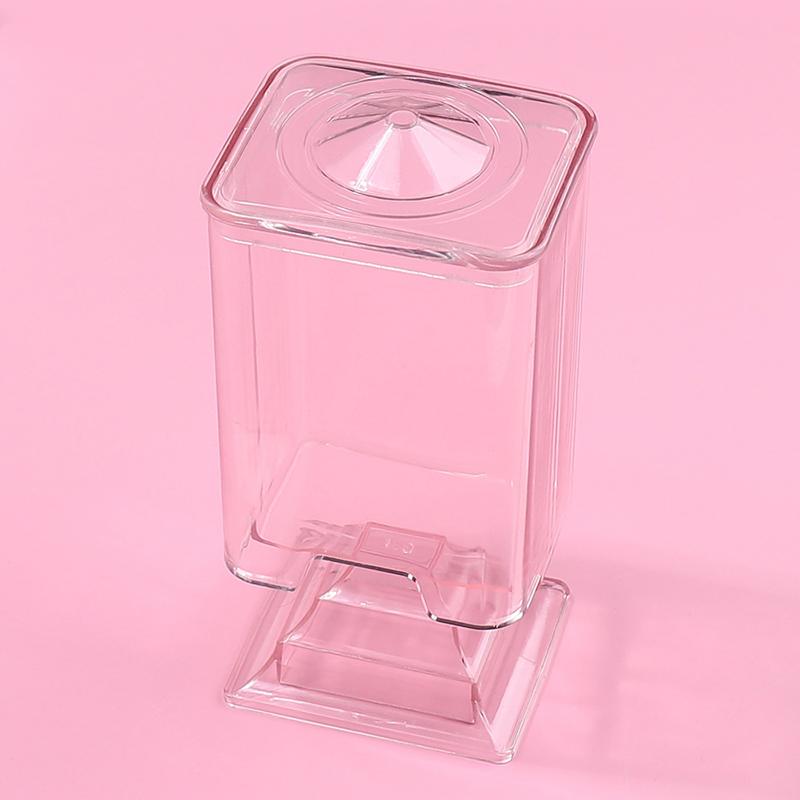 

Полотенце для ногтей, хлопковое полотенце для мытья, коробка для хранения, прозрачное пылезащитное дно, инструмент для извлечения, аксессуары для макияжа розовый