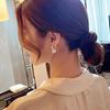 Rhinestone Pearl Ear Cuff: Chic Korean Design Earrings for Women