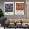 Yayoi Kusama Illustration Pumpkin Flowers Abstract Art Wall Canvas Painting Pictures For Living Room Decor Posters And Prints