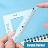 4pcs/set Aihao Lb00494 Rilakkuma Ruler Set Plastic Geometry Maths Square Drawing Compass Stationery Angle Rulers For School