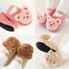 Cute Cartoon Bear Baby Slippers Winter Warm Baby Boat Sock New Infant Floor Socks