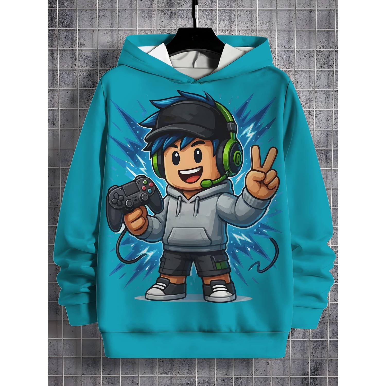 

New Boys and Girls Hoodies with 3D Printed Patterns for Comfortable Autumn and Winter Long Sleeve Hoodies 13-14Y