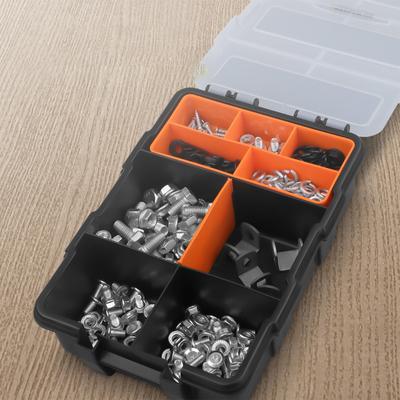 Werkzeugkasten-Organizer, Hardware-Aufbewahrungsbox, tragbarer Kleinteile-Organizer mit herausnehmbaren Kunststoff-Unterteilungen