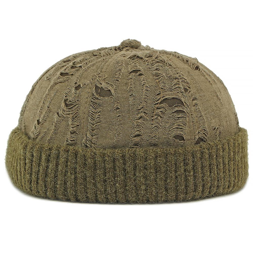 HT4857 Autumn Winter Cap for Men Women Stylish Shabby Skull Cap Male Female Beanie Hat Knitted Earflap Cap Adjustable Bomber Hat