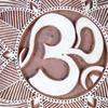 Om Design Wooden Stamp Round Shape Fine Art On Printing On Wall Paper Block