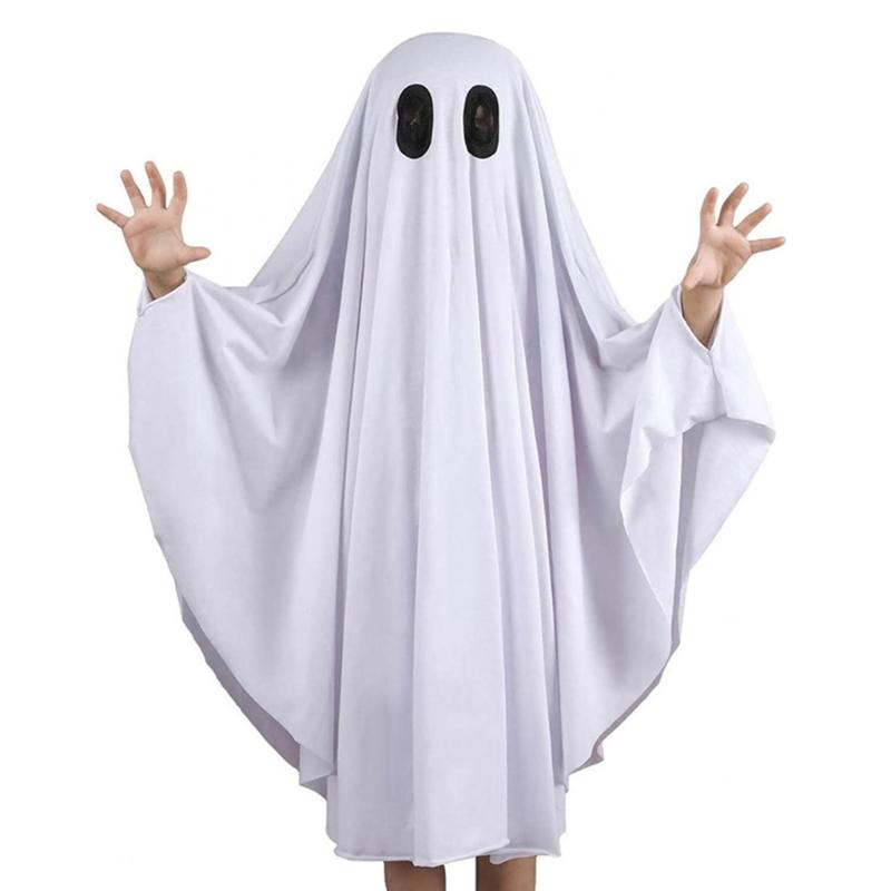 Halloween Spirit Costume Pullover Cloak With Breathable Polyester Fabric For Adults Kids Comfortable Knitted Clothes