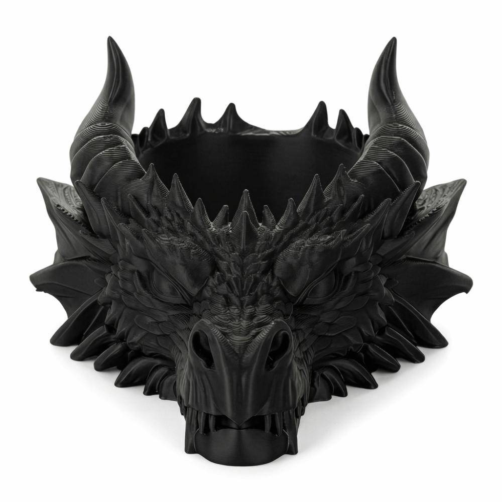 3D Print Dragon Head Storage Tray Funny Dragon Head Ornaments Container Home Decorations  For Home чёрный