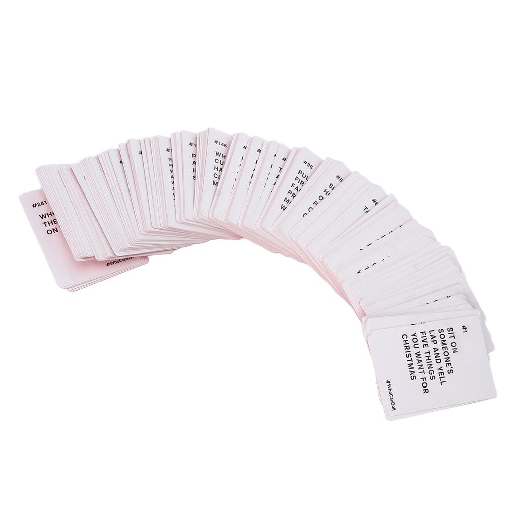 Challenge Holiday Party Card Game Men Women Funny Entertaining Compete Instruction English Card Set