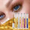 Luxurious Pink Silver Glitter Diamond Mascara Waterproof Smudge-Proof Curling Eyelashes Lengthening Makeup Lasting Wear Cosmetic