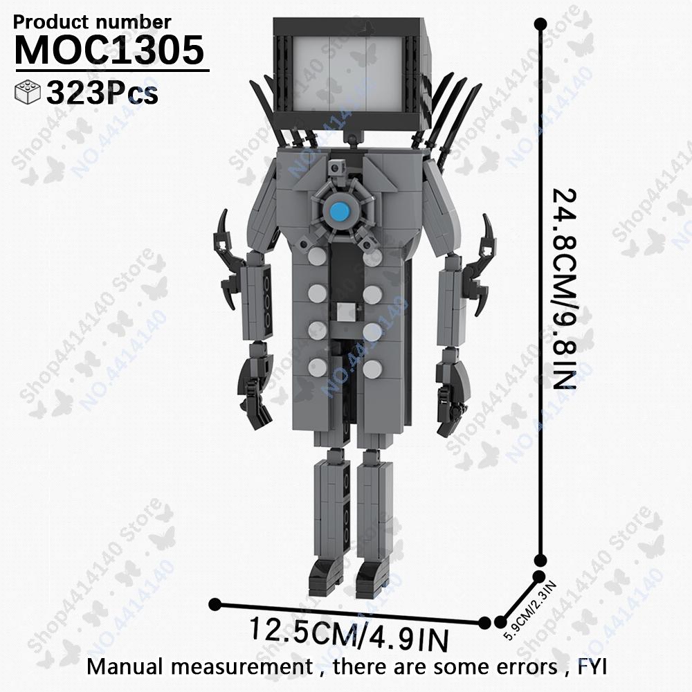 MOOXI Animeserie Skibidi Toalett Figurer Monitorfolk Lydmann Byggeklosser Modell MOC Kloss DIY Montessori Leke Barnegaver