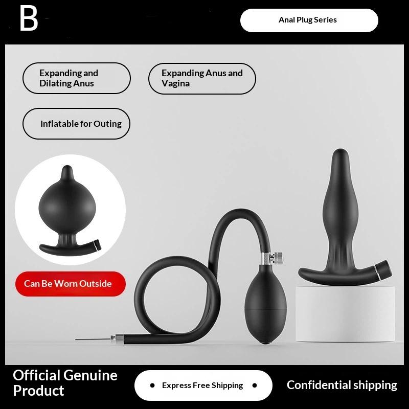 10-Frequency Vibration Prostate Bead Inflation Huge Anal Plug Electric Orgasm Masturbation Massager Sex Product Butt Plug Sextoy