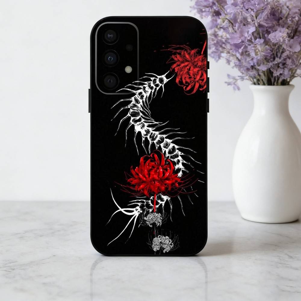 G-Ghoul R-Red Spider Lily Tokyo phone Case For Samsung Galaxy A73,A72,A71,A70,A53,A52,A51,Others Soft Black Shell
