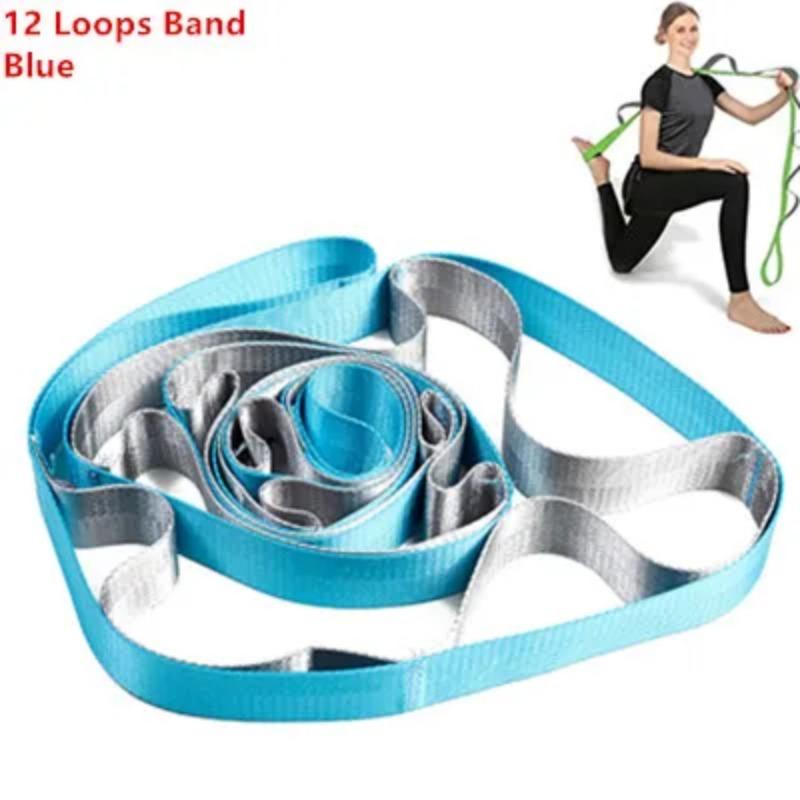 Yoga Strap Stretch Straps 12-segment Yoga Belt for Physical Therapy Pilates Dance Gymnastics Stretching Fitness Band Non-Elastic