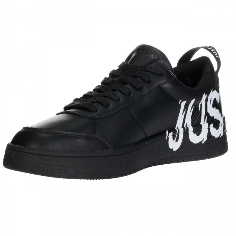 Just cavalli men's leather sneakers black azula - Size: 44