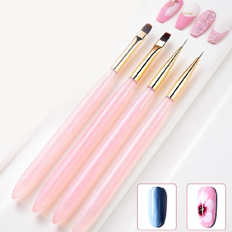 4pcs Nail Liner Brush and Dotting Pen Set Nails Art Brushes for Skilled Woman