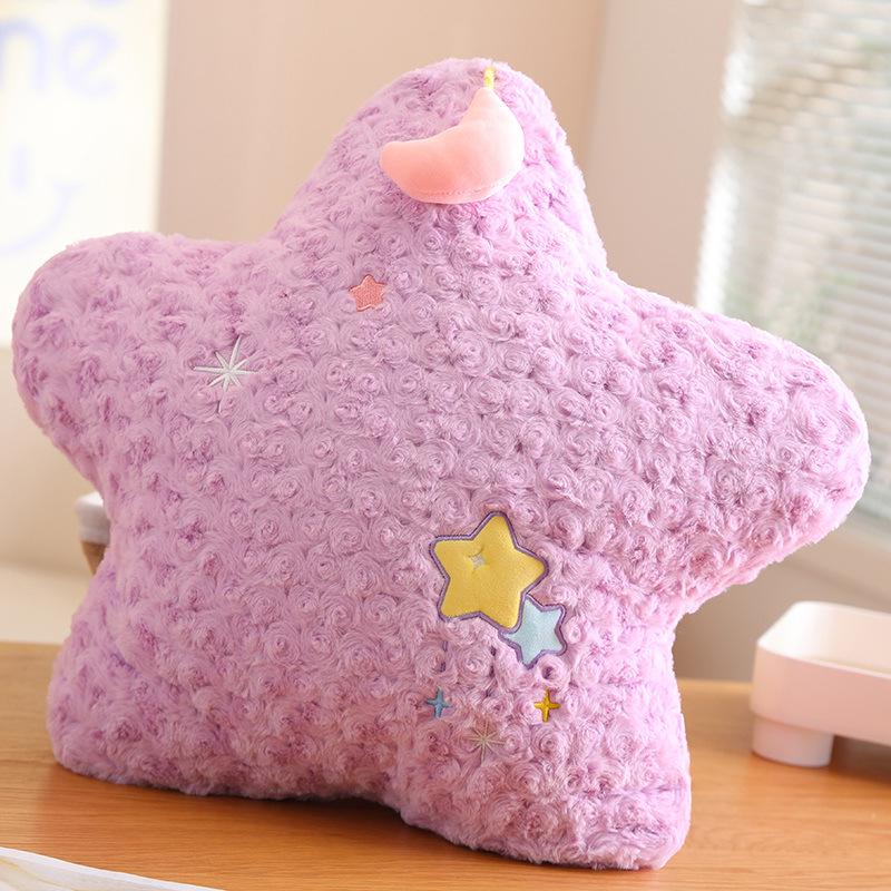 Starry Sky Star Moon Plush Pillow Sofa Cushion - Birthday Gift for Girls