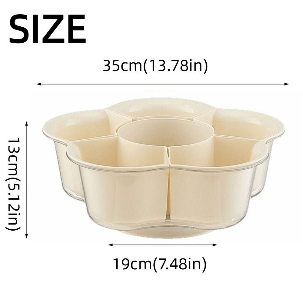 Hollow-Out Divided Serving Tray Creative Dried Fruit Snack Plate  Kitchen Preparation