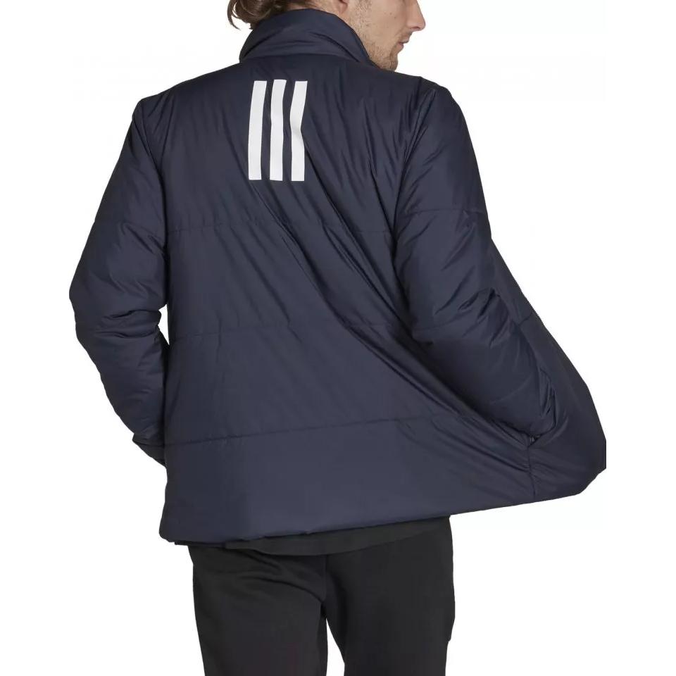 Adidas Solid Color Stand Collar Zipper Cotton Jacket Men Jacket Dark-Blue HG6272