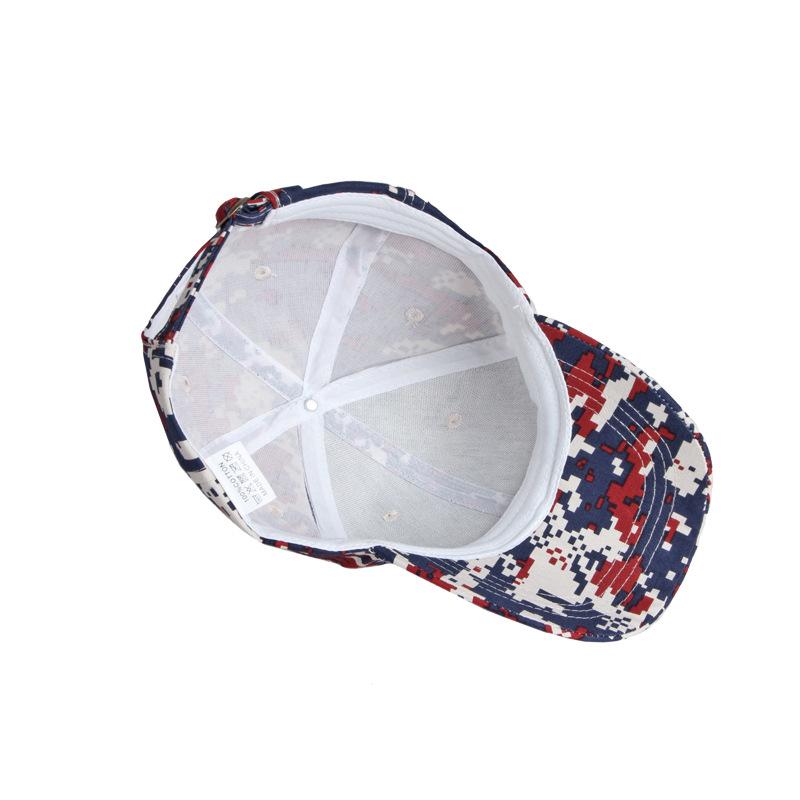 Men's Digital Plaid Printed Cotton Baseball Cap Spring Summer Sunscreen Sun Hat Women's Cap