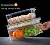 Food Grade Plastic Storage Box with Lid for Refrigerator/Freezer - Rectangular Container for Fruits & Vegetables