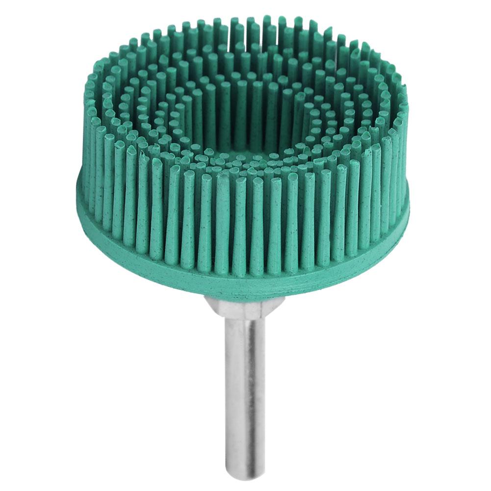 2 Inch Bristle Disc Emery Rubber Abrasive Brush Polishing Grinding Wheel for Burr Rust Removal