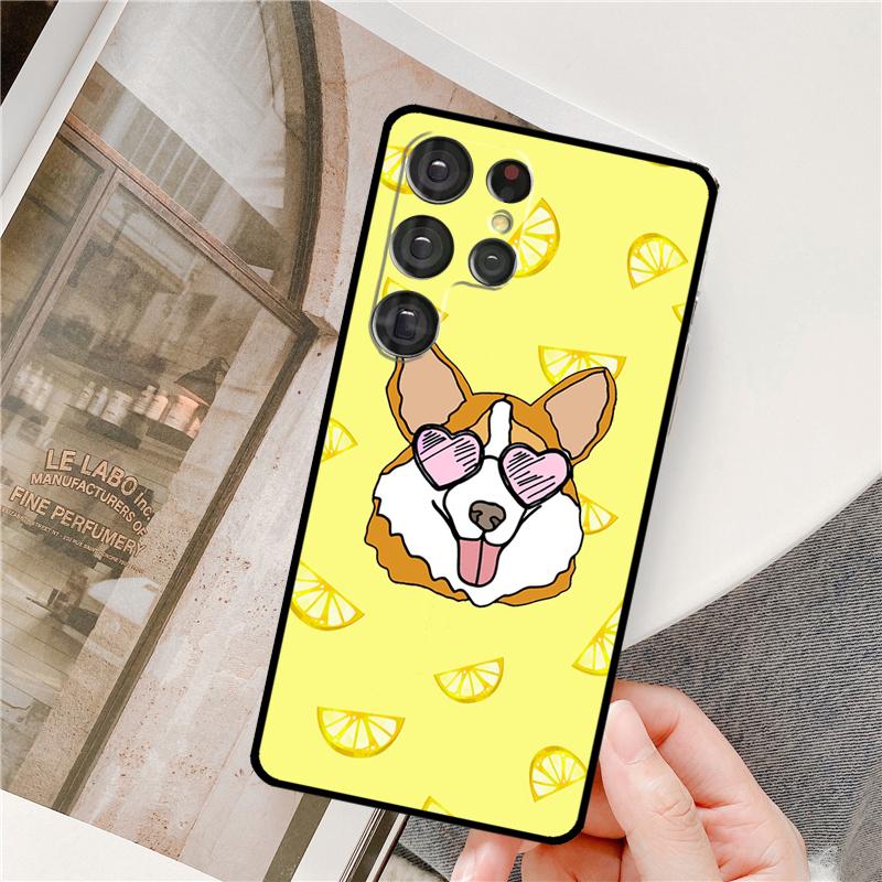 

Cartoon Corgi Phone Case For Samsung Galaxy S25 Ultra S9 S10 S20 S21 S22 S23 S24 Plus S24 FE Bumper Cover Galaxy S20 Plus