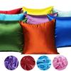 Imitated Silk Solid Color Cushion Cover with Zipper Breathable Smooth Pillowcase Home Decor for Sofa Chair 40/45/50/30x50/60cm