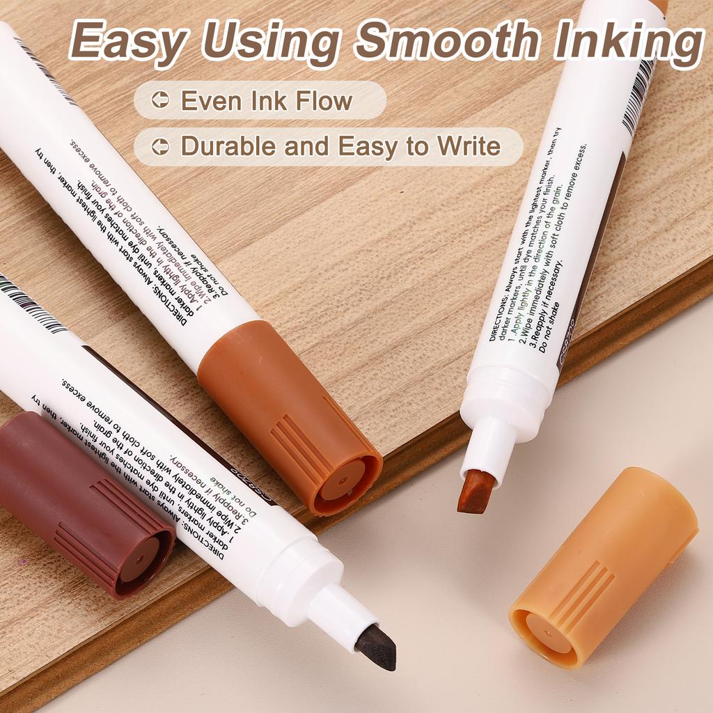 3/5Pcs Furniture Repair Kit Patch Paint Pens Wood Furniture Markers Touch Up Wood Filler Sticks for Scratches Wooden Floor Table