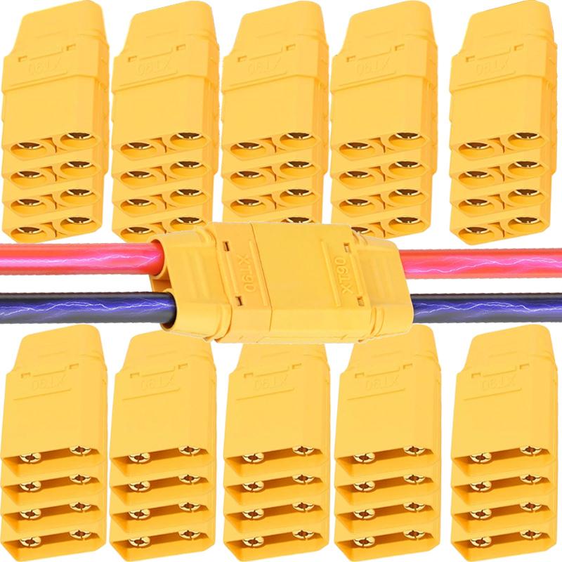 XT90 Plug Male Female Connector with Back Cover Wire Cable Connectors Adapter Terminal Plugs for RC Lipo Battery FPV Drone