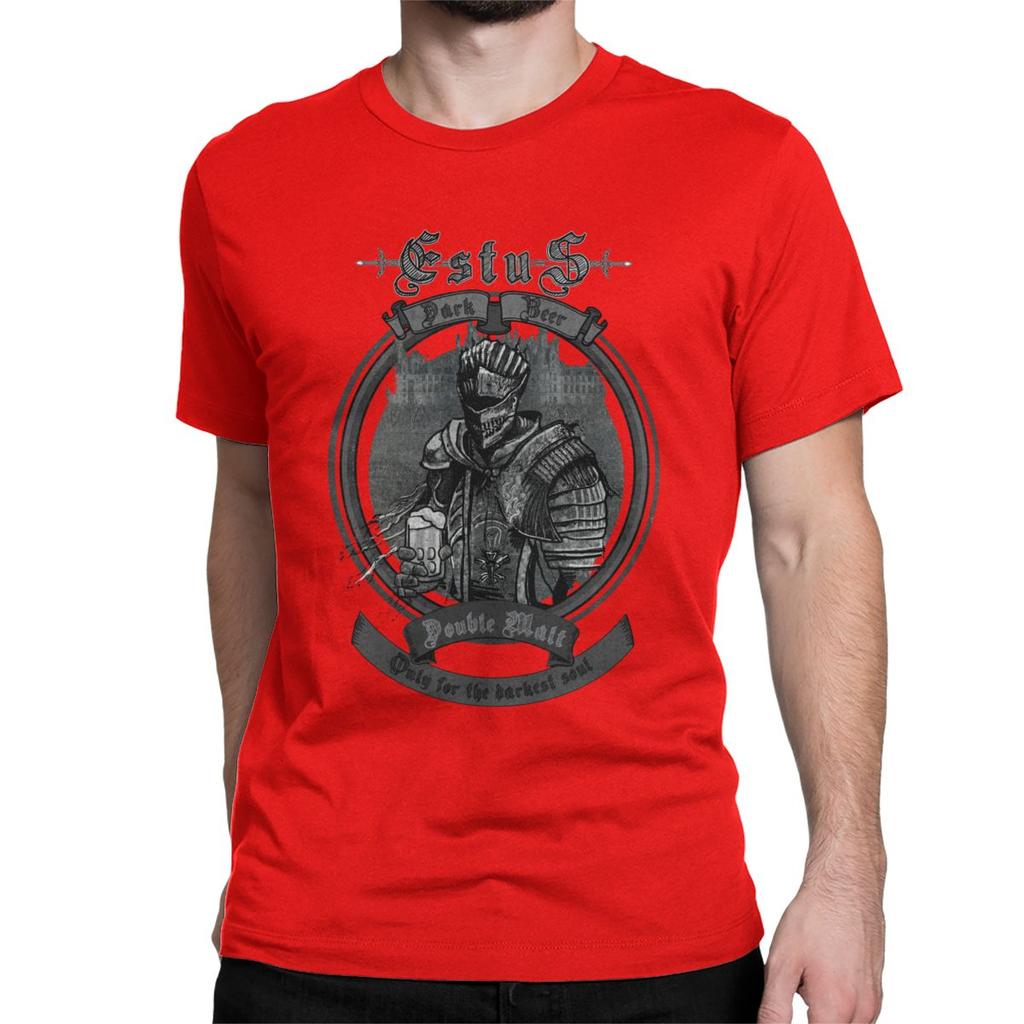 For The Darkest Soul Dark Souls T-Shirt Men Novelty 100% Cotton Tees Crewneck Short Sleeve T Shirts Plus Size Tops