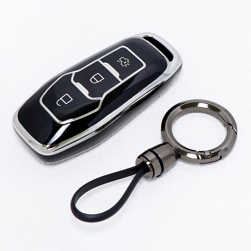 Auto Keyless Fob Shell For Ford S-Max Explorer Ranger F-150 Mondeo Galaxy 3 Button Tpu Car Remote Key Cover Case Protector