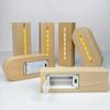 5,9 Zoll Holzsockel LED-Licht Displayständer AAA-Batteriebetrieben für individuelle Acryl-Nachtlampe Harz-Glas-Kunst DIY