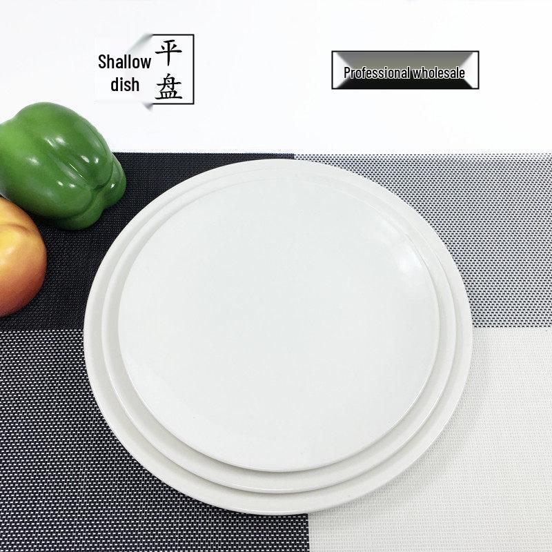Pure White Ceramic Round Dinner Plate