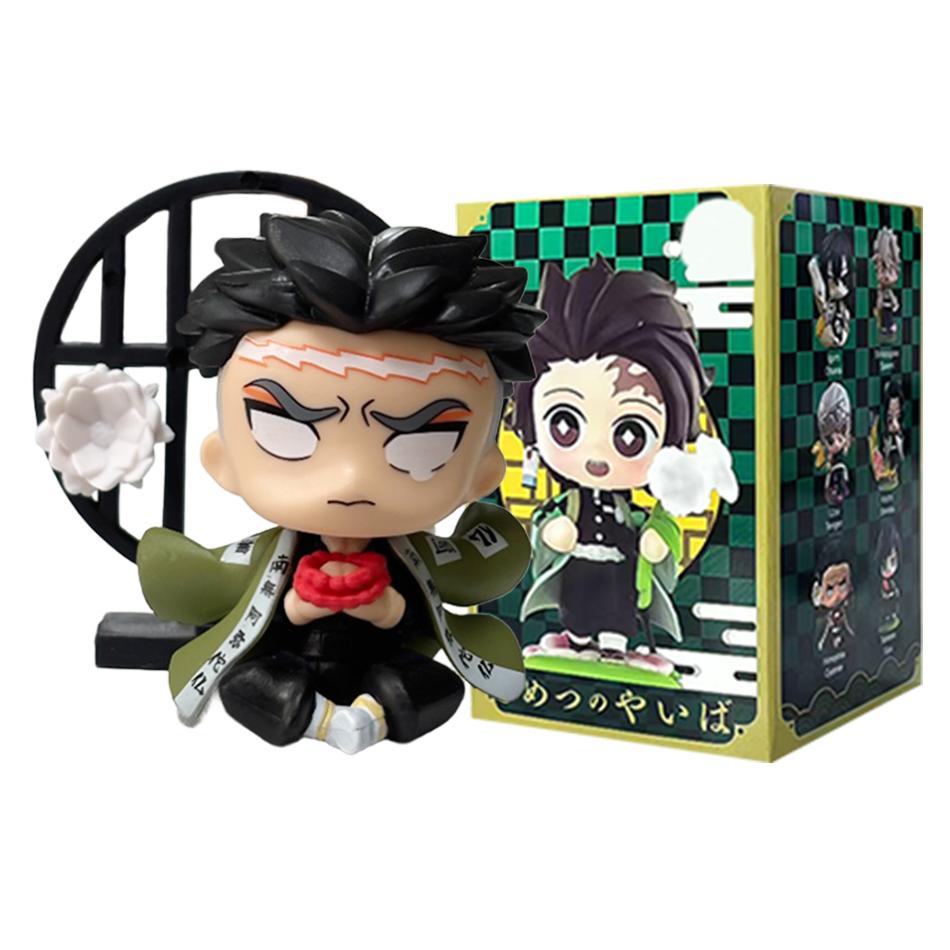 Demon Slayer Tanjiro Kamado Nezuko anime çizgi film figürü kör kutu yaratıcı kişiselleştirilmiş heykel model süs eşyası sürpriz hediye kutusu