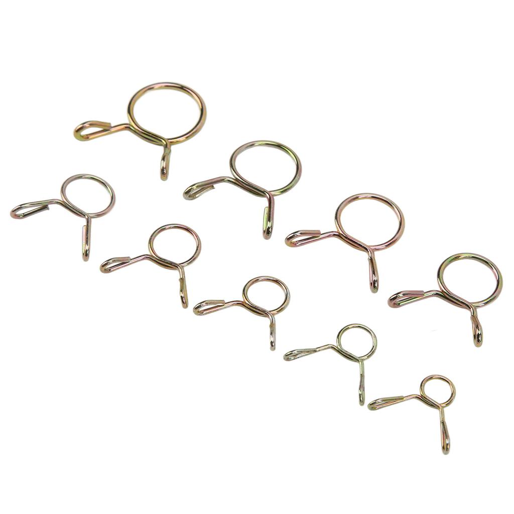 345 ks Palivová hadice Pružinové spony Hadicové svorky Sada sortimentu 9 velikostí pro motocykl ATV Lodě