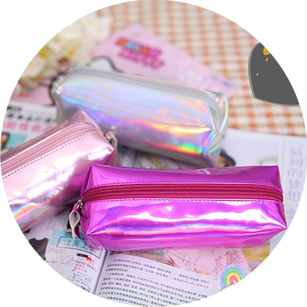 Gold Pencil Case Glitter Pen Bag Pouch Flexible Exquisite Craftsmanship Student Travel Gift Pencil Case
