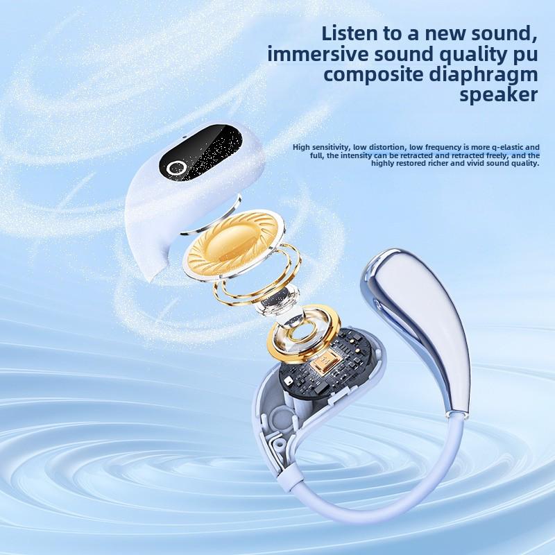 The New Intelligent AI Translation Bluetooth Headset Ultra-long Life OWS Does Not Put Hanging Ear Headphones Outside The Ear