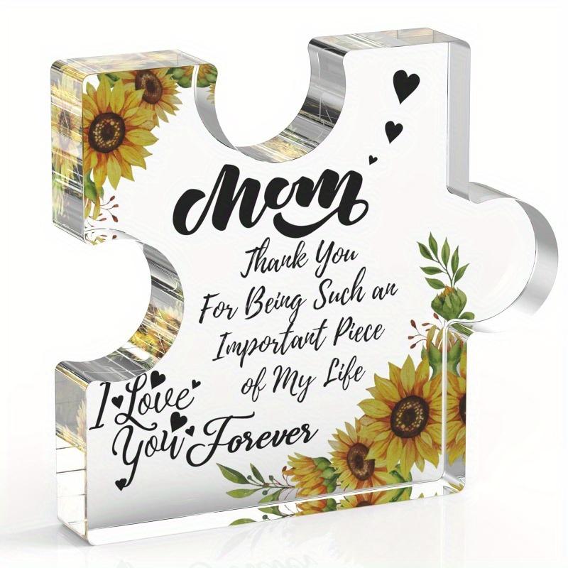 

Special Gift for Mom From Daughter, Acrylic Sunflower Decor for Birthday, Retirement, Thanksgiving чистый