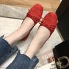Fashion Shoes for Women Kawaii with Bow Green Ballet Cute Round Toe Woman Footwear E Non Slip Comfortable and Elegant Trend Lastest Shoe