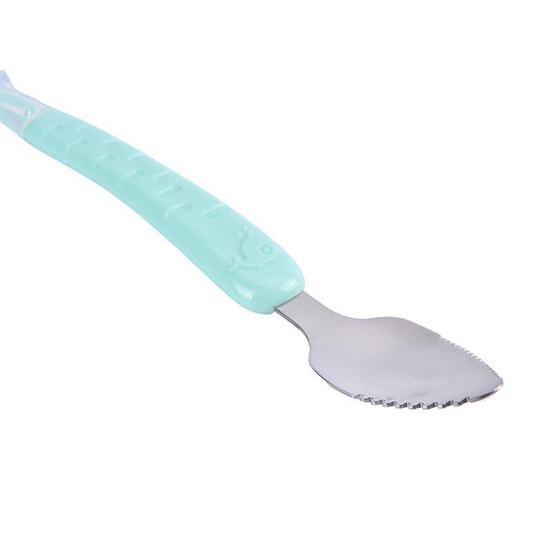 1Pc Double Head Baby Feeding Spoon Scraping Pure Spoon Baby Fruit Scraper